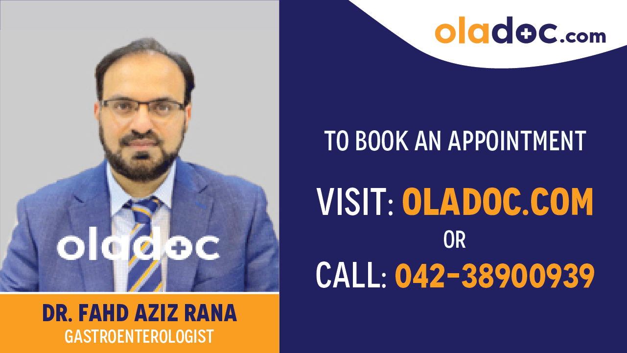 Book appointment with Dr. Fahd Aziz Rana-best Gastroenterologist in Lahore